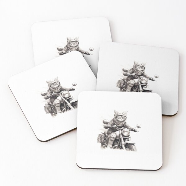 Item preview, A cat riding a motorcycle  designed and sold by Happinessgiver.
