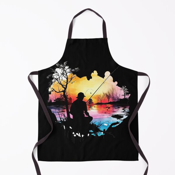 Item preview, Colorful angler in orange sunset designed and sold by WallGemsArt.