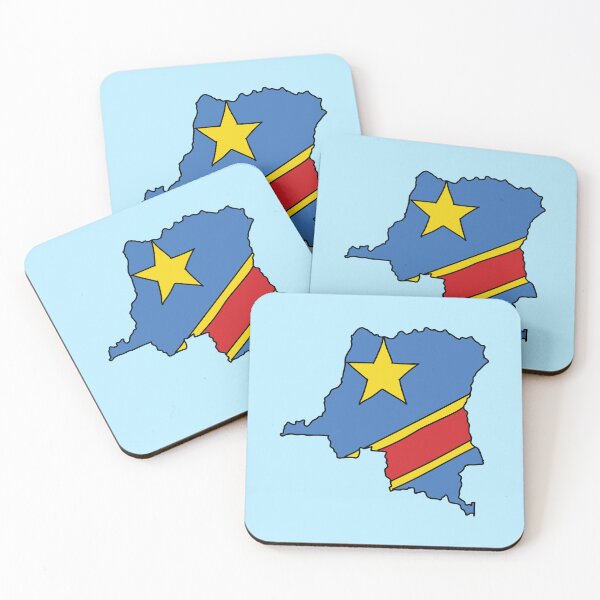 Item preview, DR Congo country shape flag designed and sold by zenithcreative.