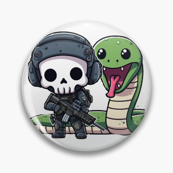 Item preview,  Cute skeleton in tactical gear with snake designed and sold by Wxjtecki.