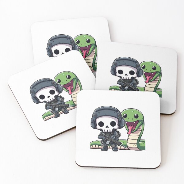 Item preview,  Cute skeleton in tactical gear with snake designed and sold by Wxjtecki.