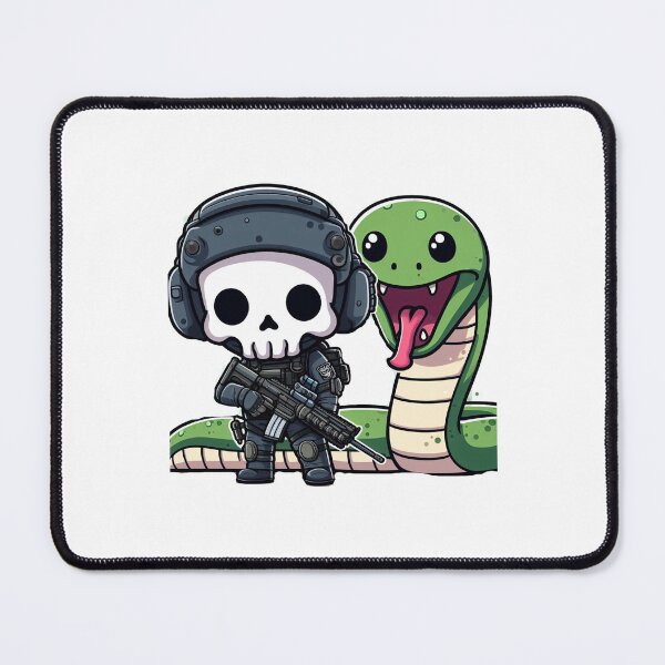Item preview,  Cute skeleton in tactical gear with snake designed and sold by Wxjtecki.