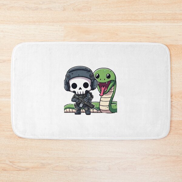 Item preview,  Cute skeleton in tactical gear with snake designed and sold by Wxjtecki.