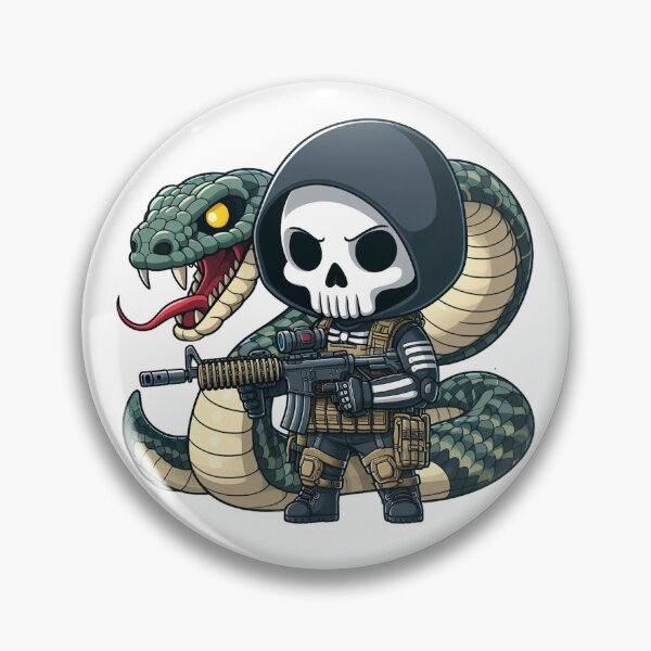 Item preview, Cute skeleton in tactical gear with snake designed and sold by Wxjtecki.
