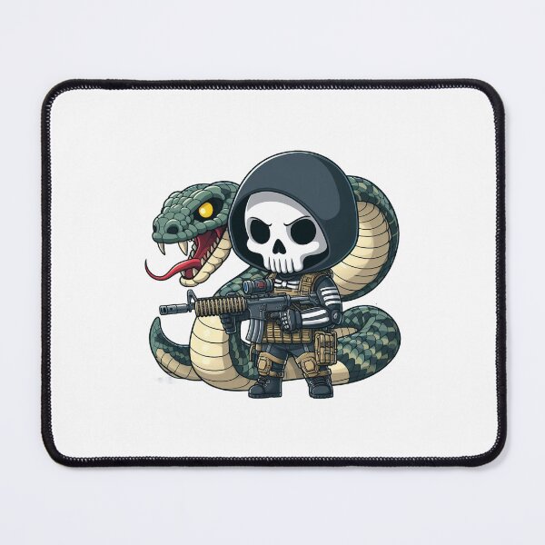 Item preview, Cute skeleton in tactical gear with snake designed and sold by Wxjtecki.