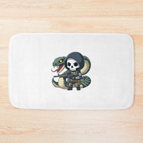 Item preview, Cute skeleton in tactical gear with snake designed and sold by Wxjtecki.