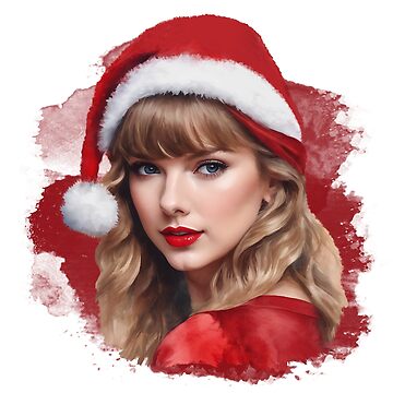 Swiftie, Taylor Swift watercolor portrait, Merry Swiftmas png  