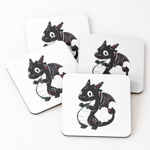 Item preview, Cute Monochrome Dragon Illustration designed and sold by DragonRealms.