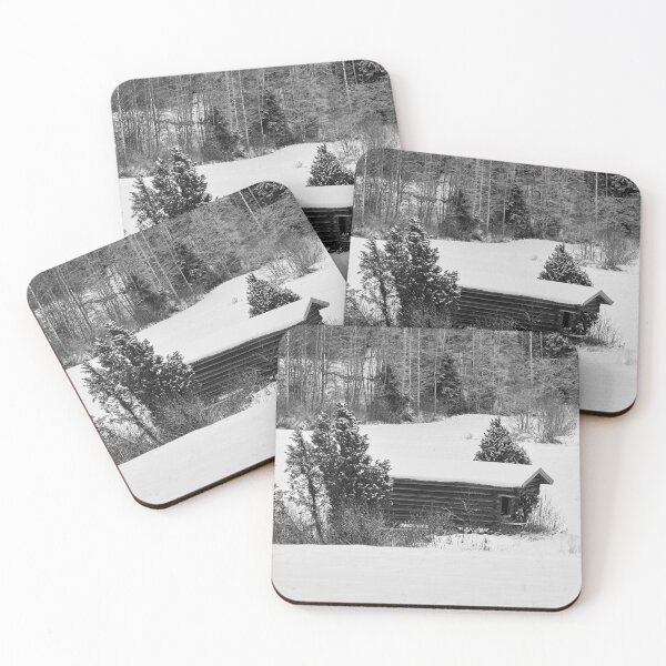 Item preview, The barn And Junipers. Parkkuu Nov23 bw designed and sold by Jouko Lehto Photography.