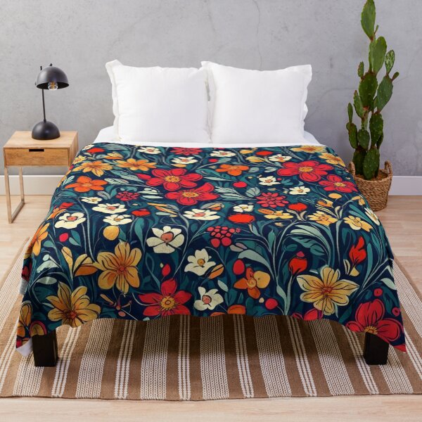 Item preview, Red Orange Flowers Pattern designed and sold by Uday24.