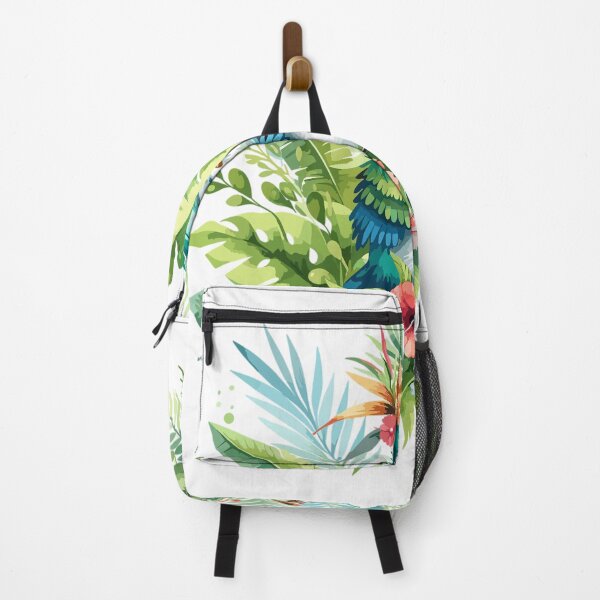 Item preview, Tropical bird plays flute in jungle designed and sold by LongIslandDesgn.
