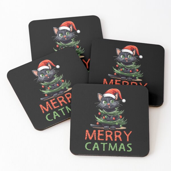 Artikelvorschau, Frohe Weihnachten, schwarze Katze entworfen und verkauft von Matthias Hoch.