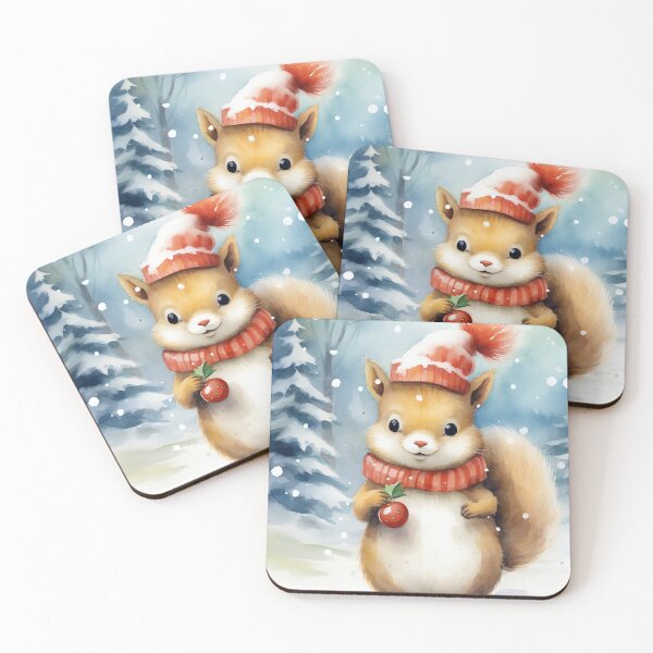 Item preview, Snowy Squirrel Surprises designed and sold by cute-animals99.