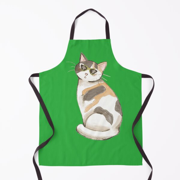 Item preview, cute cat with glasses designed and sold by Cuteanimecorner.