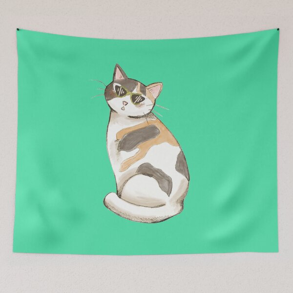 Item preview,   cute cat with glasses  designed and sold by Cuteanimecorner.