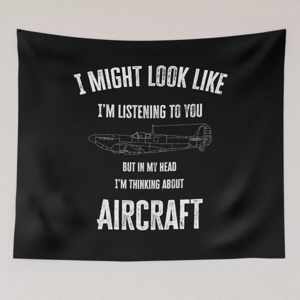 Artikelvorschau, Es sieht vielleicht so aus, als würde ich Ihnen zuhören, aber in meinem Kopf denke ich an Flugzeuge entworfen und verkauft von Bear Cave Designs.
