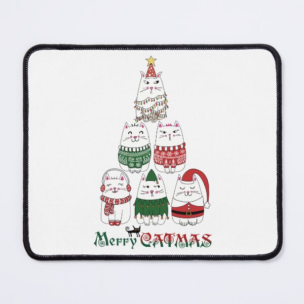 Item preview, Kawaii Merry Catmas Funny X-mas Cat Tree designed and sold by JinJinYoon.