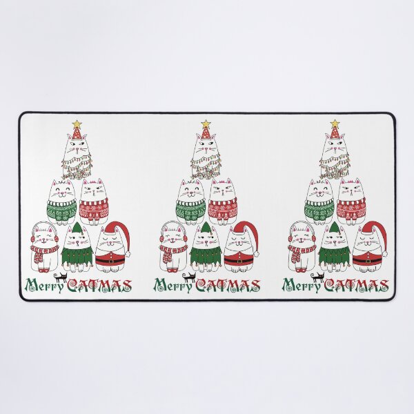 Item preview, Kawaii Merry Catmas Funny X-mas Cat Tree designed and sold by JinJinYoon.