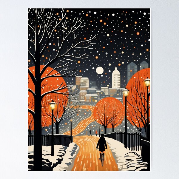 Item preview, Cycling In The City Night designed and sold by CamilleNorris.