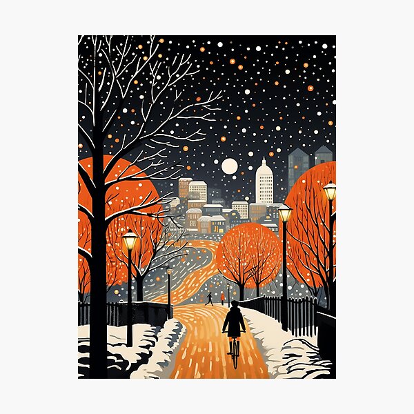 Item preview, Cycling In The City Night designed and sold by CamilleNorris.