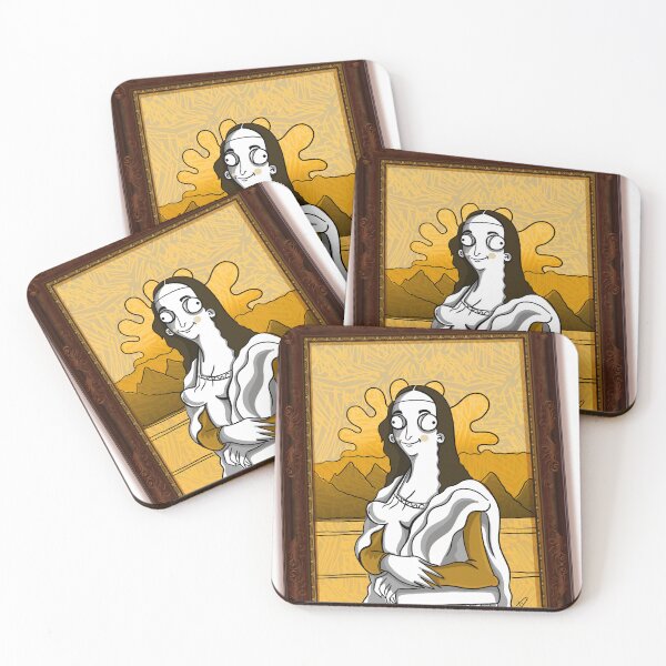 Item preview, Mona Lisa Reimagined: Whimsical Cartoon Tribute to da Vinci's Masterpiece designed and sold by Arte Cartoon From TagTeam Group.