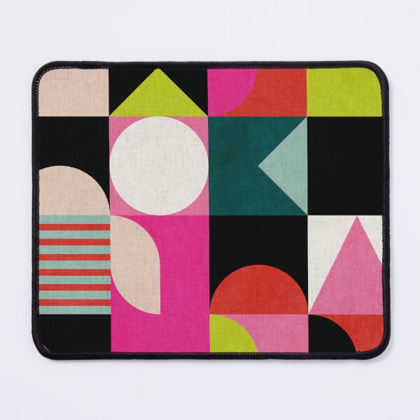 Item preview, Bauhaus Geometry Checkered Vivid Pink designed and sold by Ana-Rut-Bre.