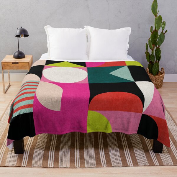 Item preview, Bauhaus Geometry Checkered Vivid Pink designed and sold by Ana-Rut-Bre.