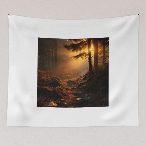 Item preview, Hiking Solitude in a Foggy Forest designed and sold by Shirtastically.