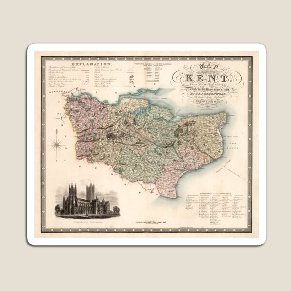 County Kent 1829 Magnet