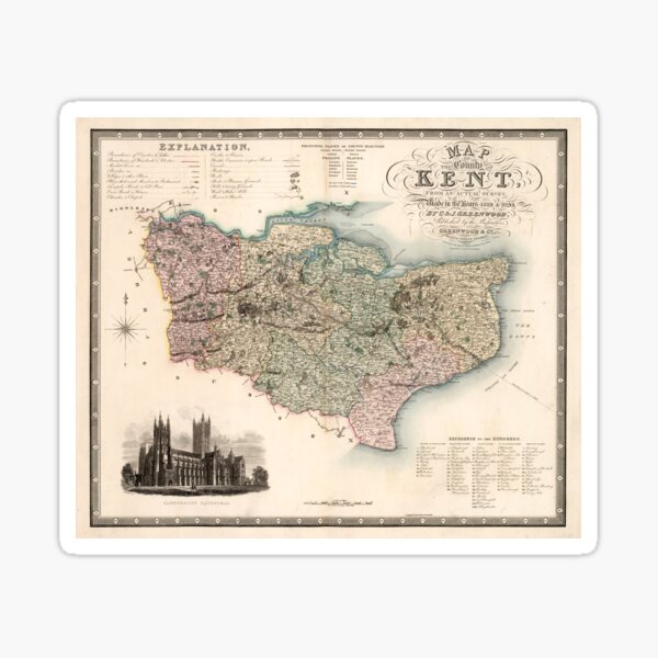 County Kent 1829 Sticker