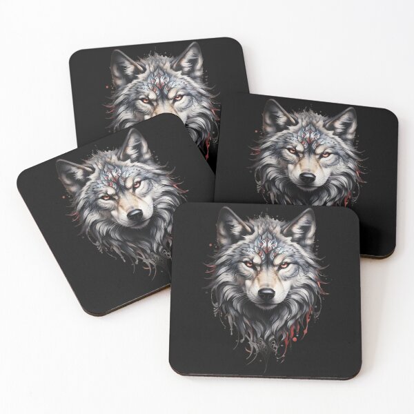 Item preview, Wolf Head Tribal Tattoo Powerful Wolf designed and sold by Grafixfun.