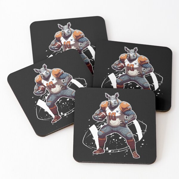Item preview, Funny Cool Rhino Playing American Football For Athlete Coach designed and sold by BunBuntheDog-.