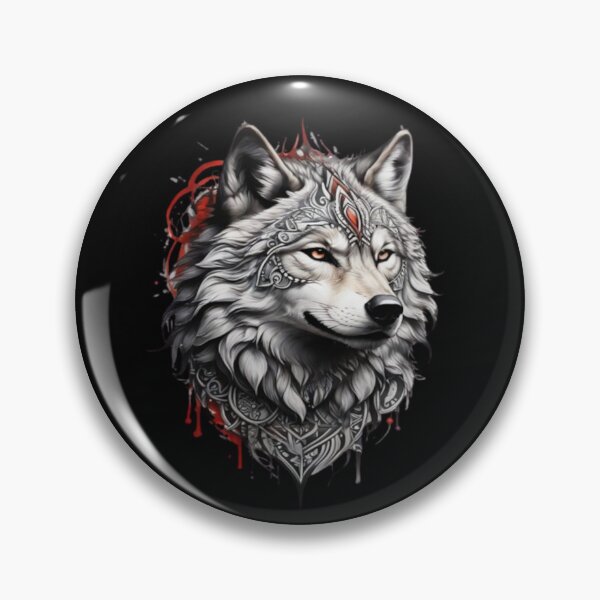 Item preview, Wolf Head Tribal Tattoo Powerful Wolf designed and sold by Grafixfun.