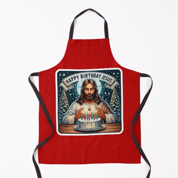 Item preview, Happy Birthday Jesus Make A Wish Birthday Cake White Christmas Snowing Pray Without Ceasing designed and sold by plushism.