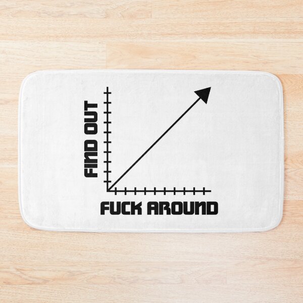 Item preview, Funk Around And Find Out Funny Graph Chart Math Joke designed and sold by ScienceCorner.