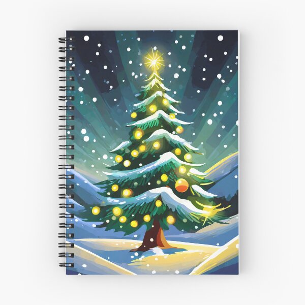 Item preview, christmas tree on snowy night with lights designed and sold by fotofeast.