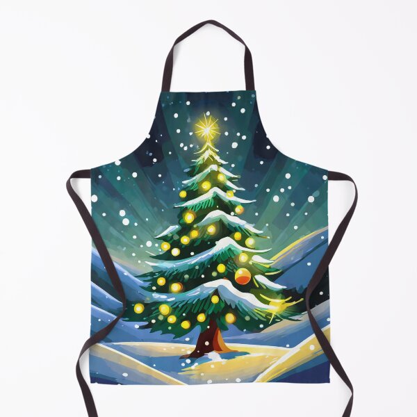 Item preview, christmas tree on snowy night with lights designed and sold by fotofeast.