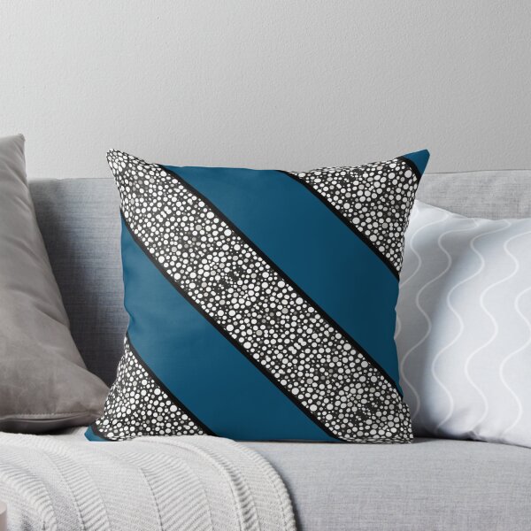 Item preview, Raindrops I Ocean Blue Big Stripes Diagonal Left designed and sold by CushyNest.