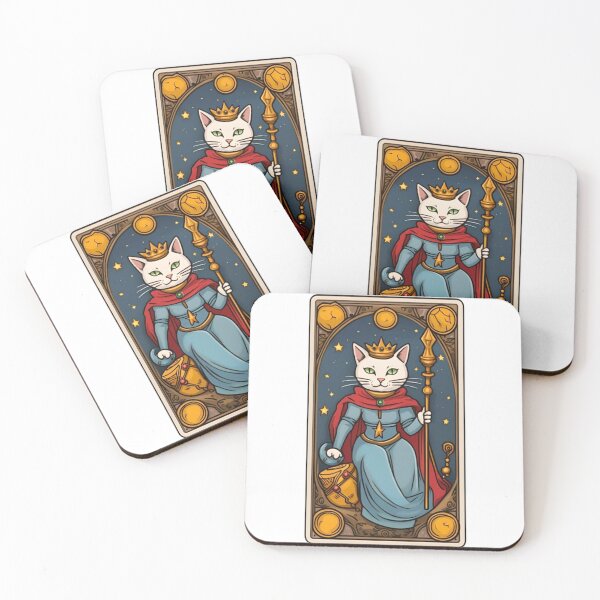 Item preview, Cute cat tarot queen of wand designed and sold by KorArtStudio.