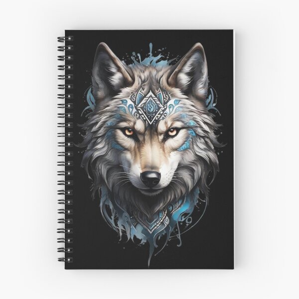 Item preview, Wolf Head Tribal Tattoo poderoso lobo designed and sold by Grafixfun.