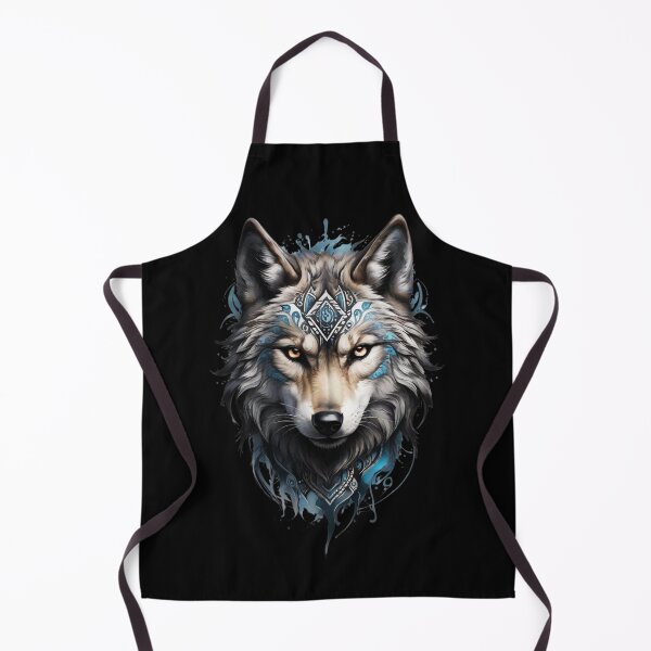 Item preview, Wolf Head Tribal Tattoo Powerful Wolf designed and sold by Grafixfun.
