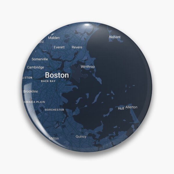Item preview, Bostonian Blueprint A Sleek Geometric Map of Boston in Dark Blue designed and sold by Akira Miyamoto.