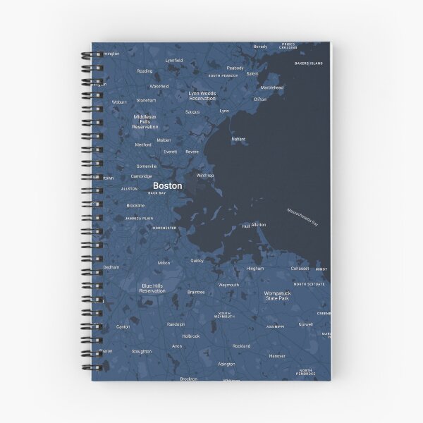 Item preview, Bostonian Blueprint A Sleek Geometric Map of Boston in Dark Blue designed and sold by Akira Miyamoto.