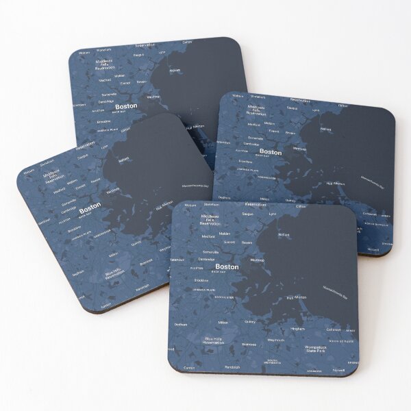 Item preview, Bostonian Blueprint A Sleek Geometric Map of Boston in Dark Blue designed and sold by Akira Miyamoto.