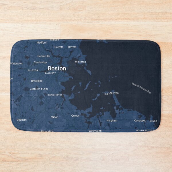 Item preview, Bostonian Blueprint A Sleek Geometric Map of Boston in Dark Blue designed and sold by Akira Miyamoto.