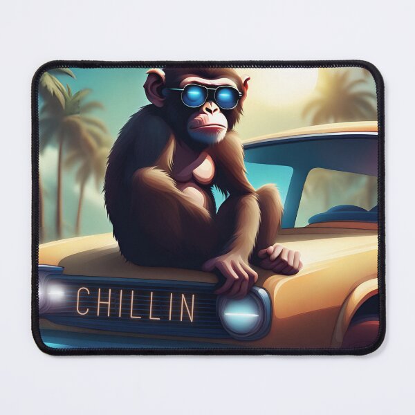 Item preview, Monkey Chilling on a Car designed and sold by MarieSusan.