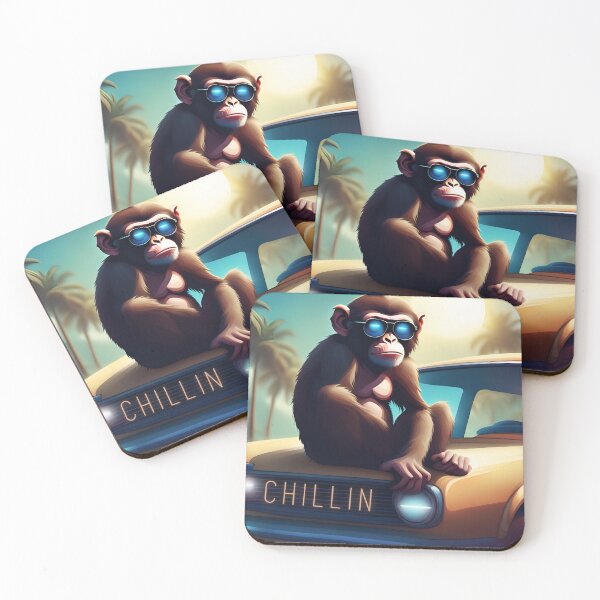 Item preview, Monkey Chilling on a Car designed and sold by MarieSusan.