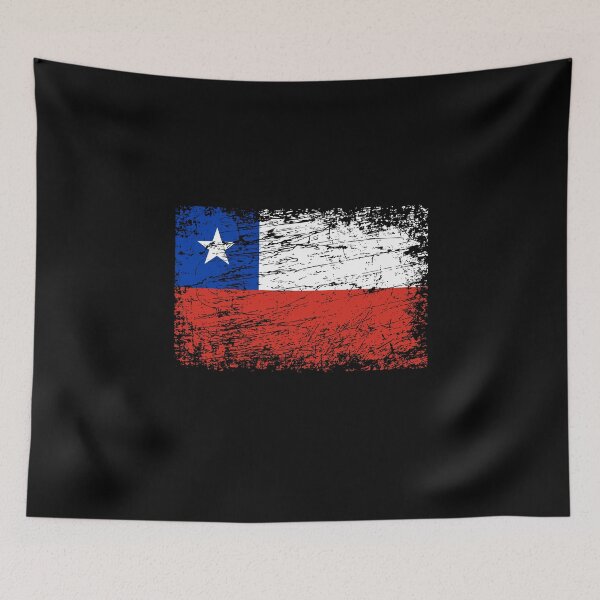 Artikelvorschau, Chile Flagge used-look entworfen und verkauft von GeogDesigns.