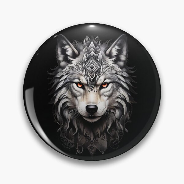 Item preview, Wolf Head Tribal Tattoo Powerful Wolf designed and sold by Grafixfun.