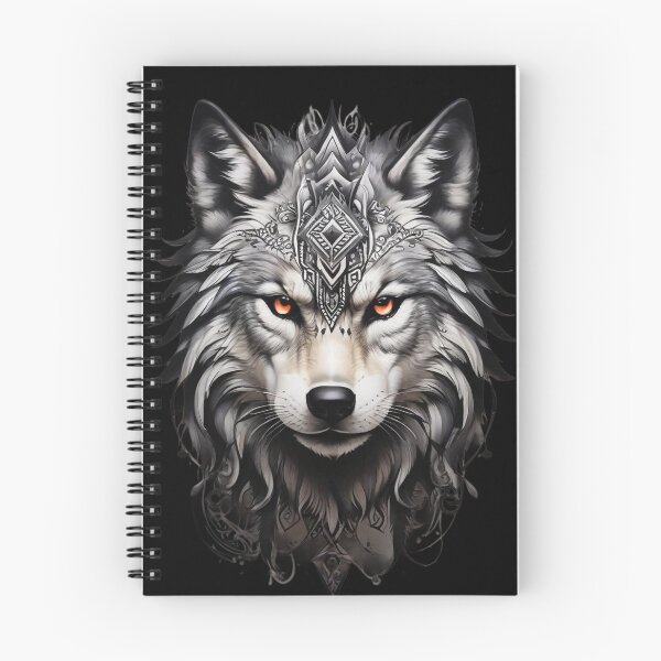 Item preview, Wolf Head Tribal Tattoo poderoso lobo designed and sold by Grafixfun.